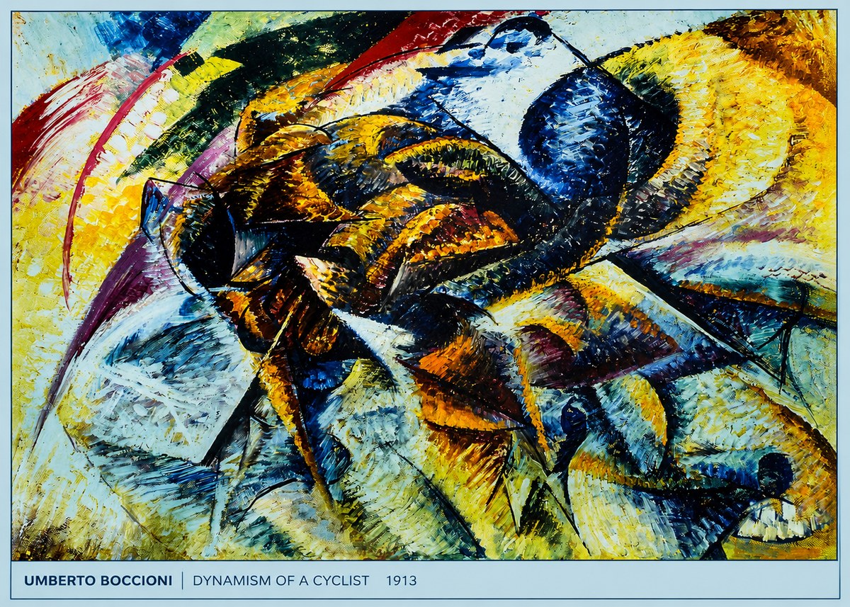 Umberto Boccioni Dynamism of a Cyclist II No5 - Plakat
