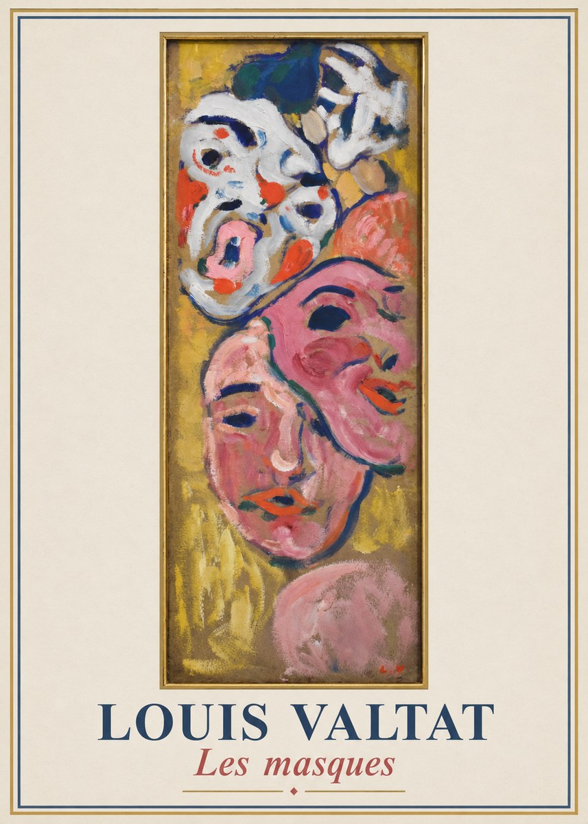 Louis Valtat Les Masques No1 - Plakat