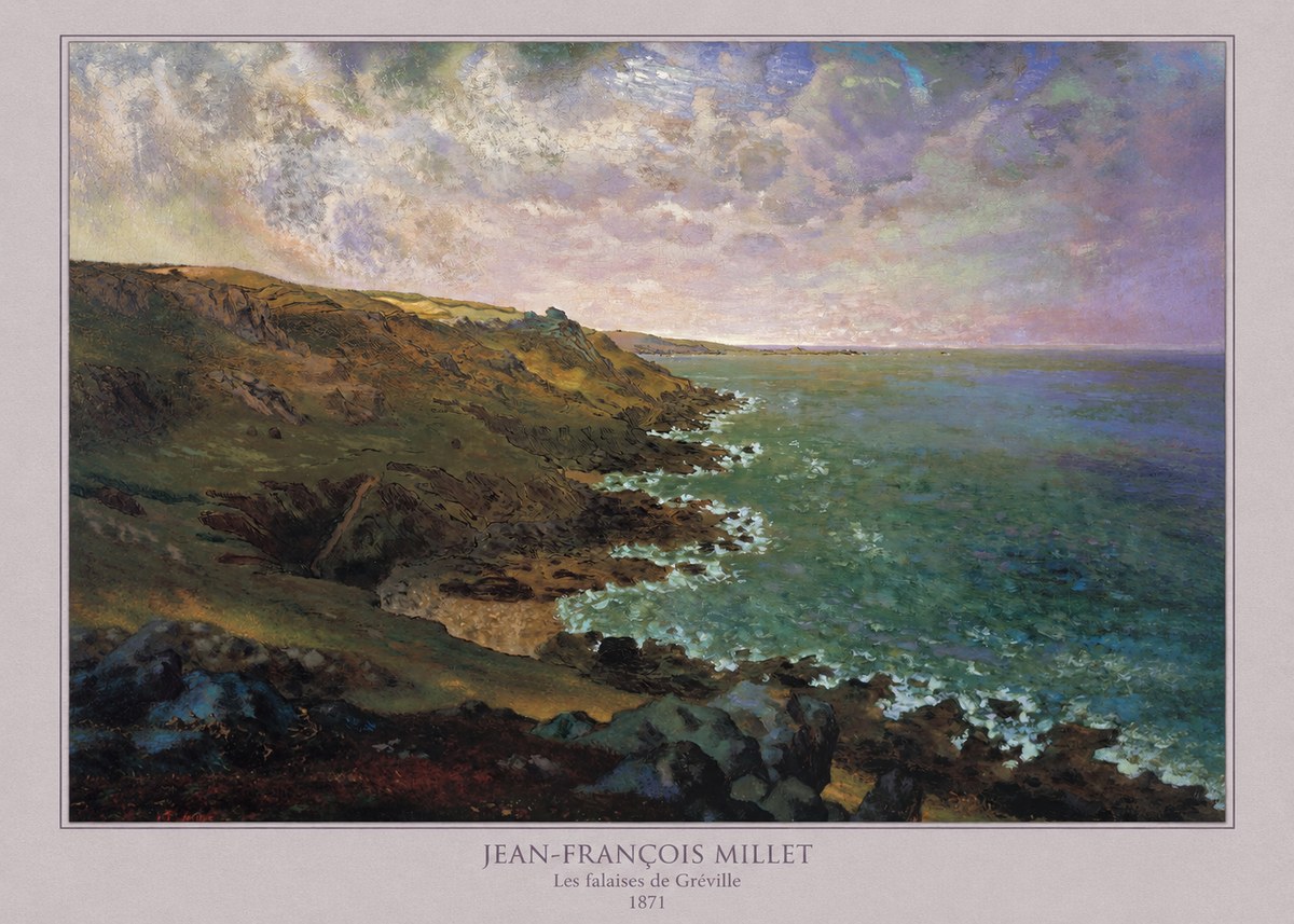 Jean-François Millet Les Falaises De Gréville No5 - Plakat