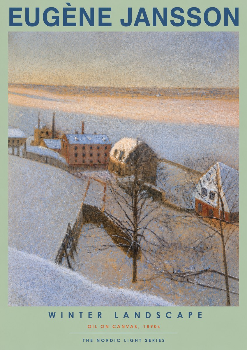 Eugène Jansson Winter Landscape No5 - Plakat