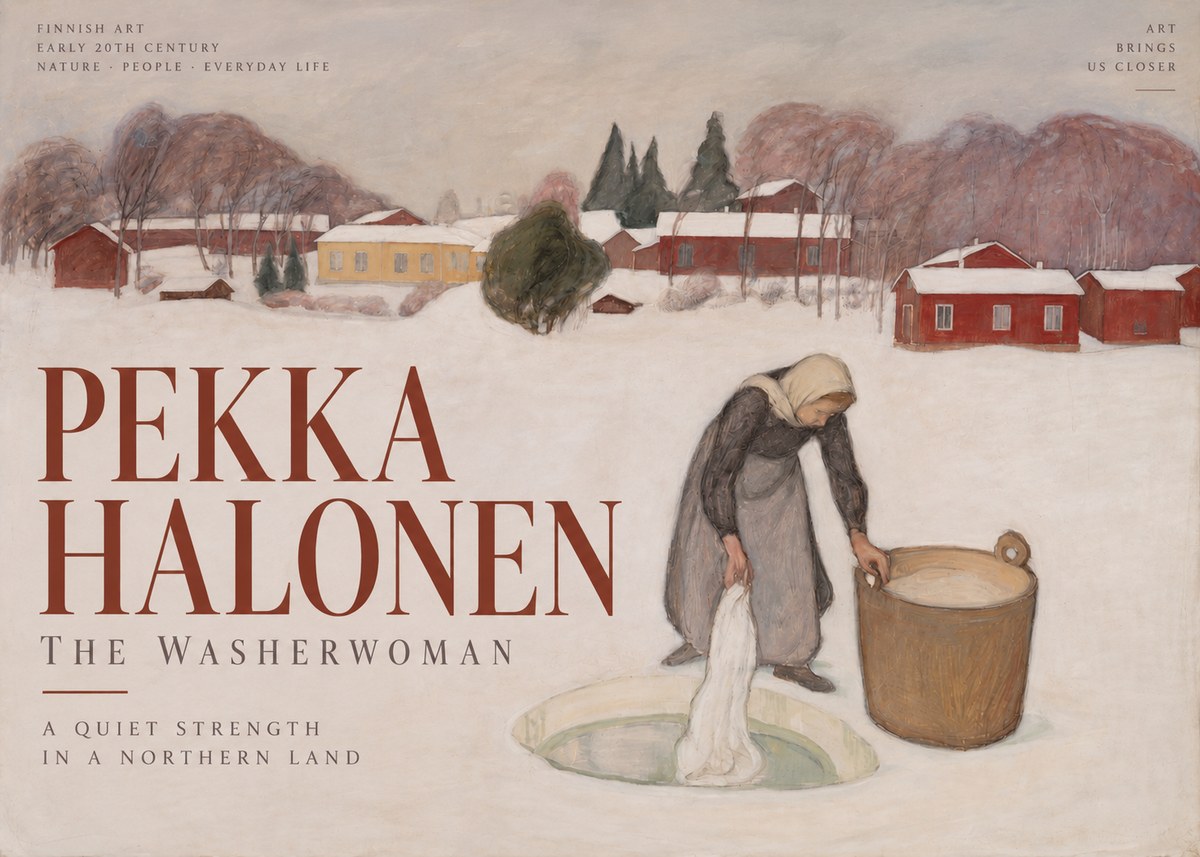 Pekka Halonen The Washerwoman No2 - Plakat