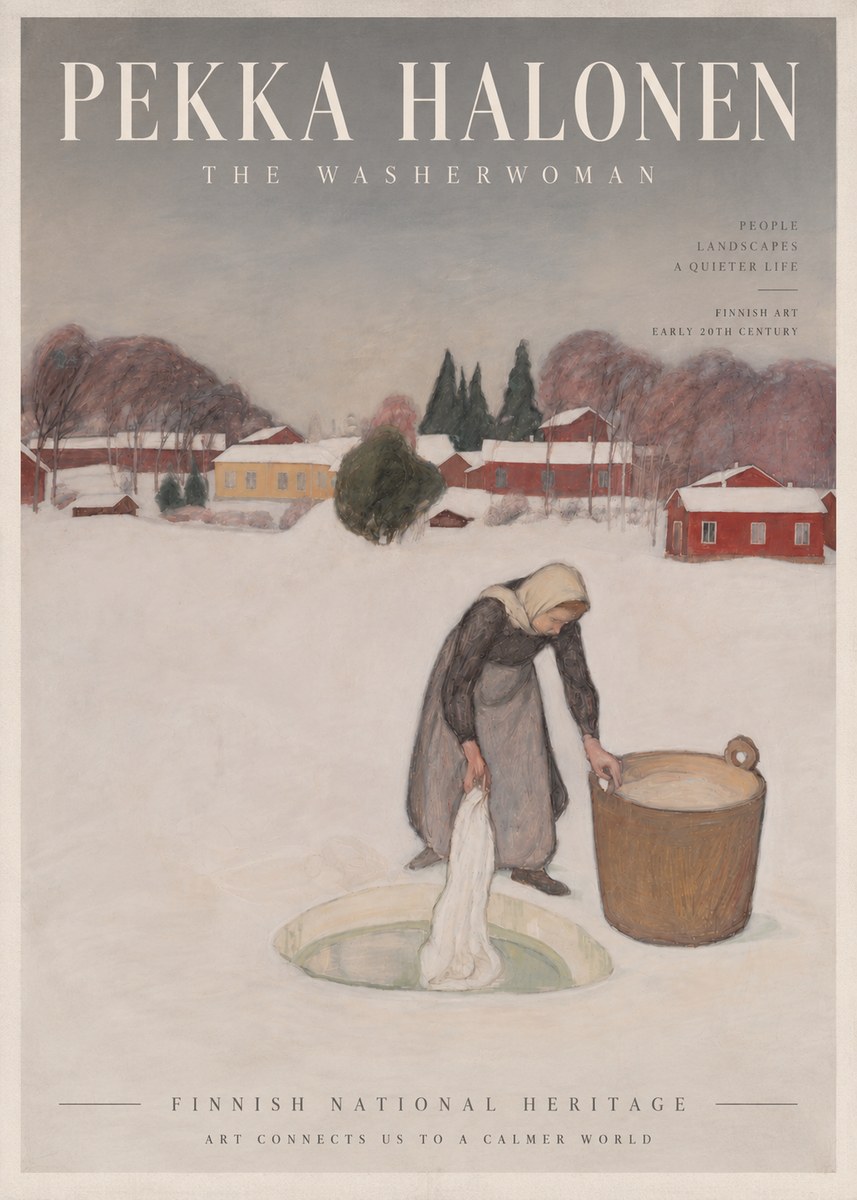 Pekka Halonen The Washerwoman No3 - Plakat