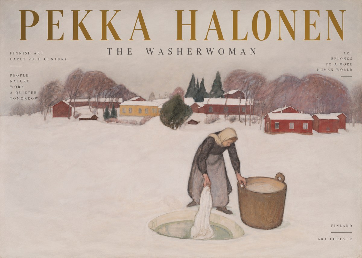 Pekka Halonen The Washerwoman No6 - Plakat