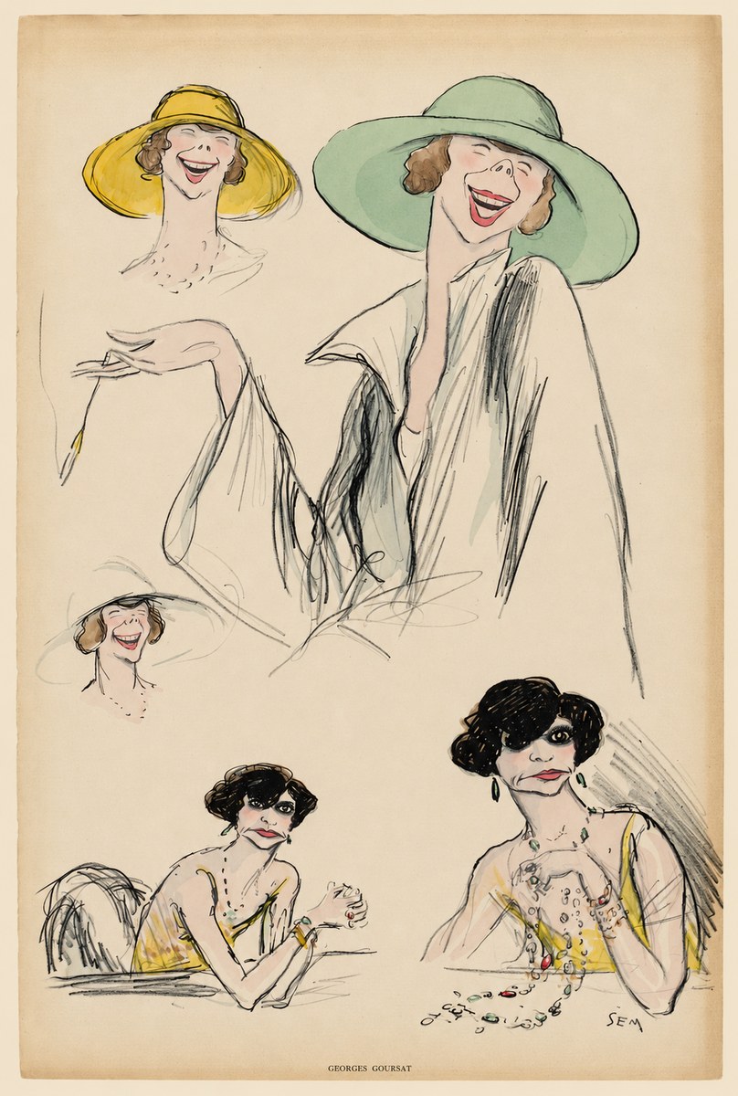 Georges Goursat Elegant Parisian Caricatures No5 - Plakat