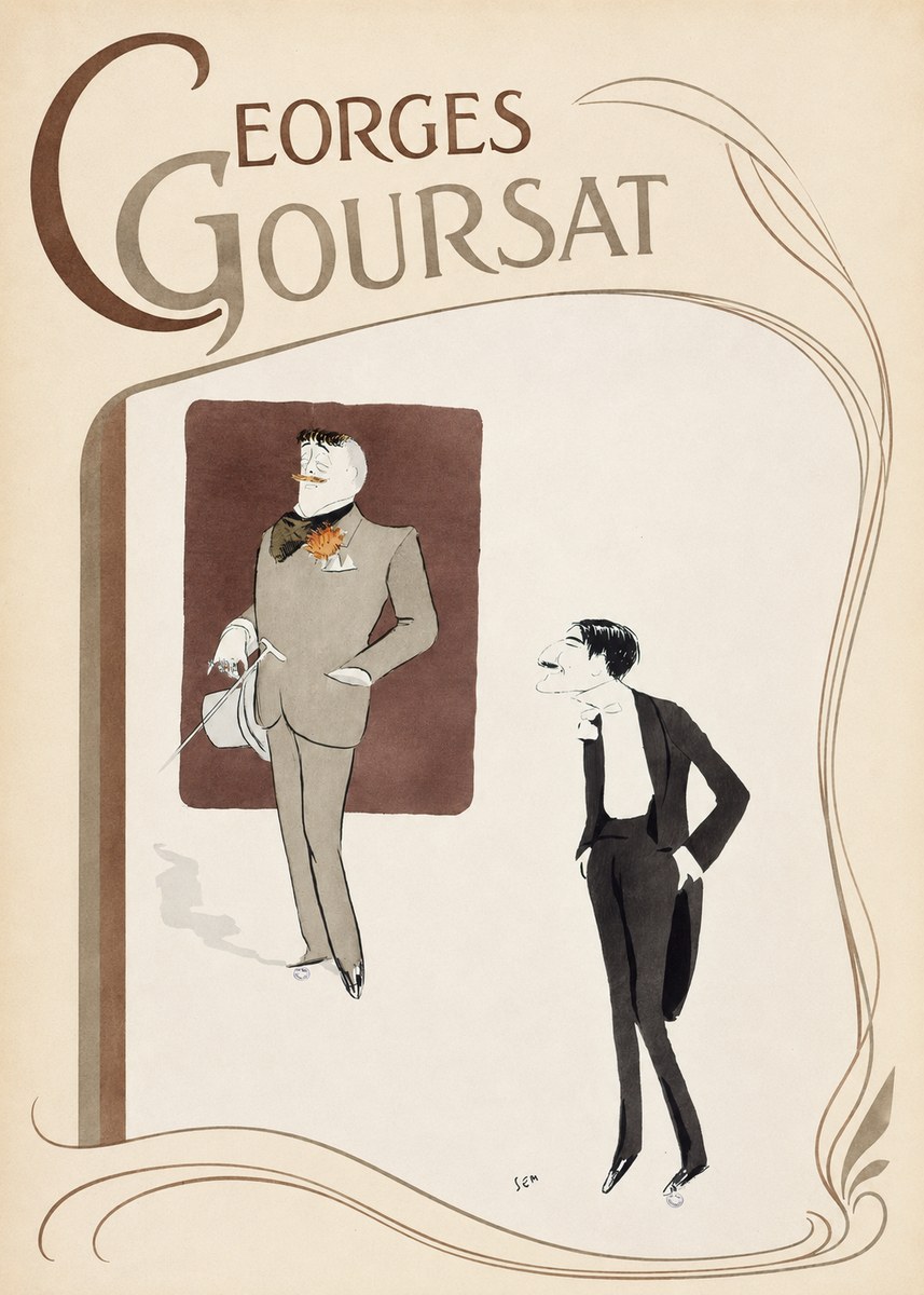 Georges Goursat High Society Caricature No2 - Plakat