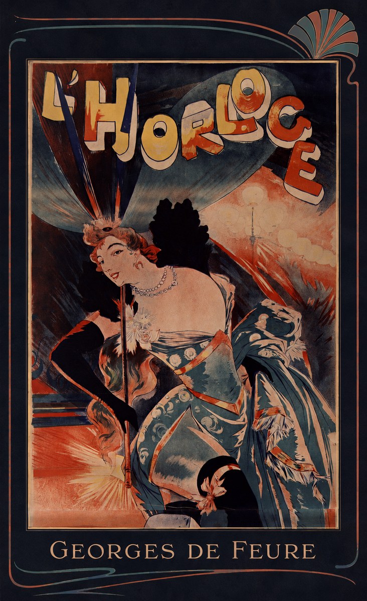 Georges de Feure L'horloge III No6 - Plakat
