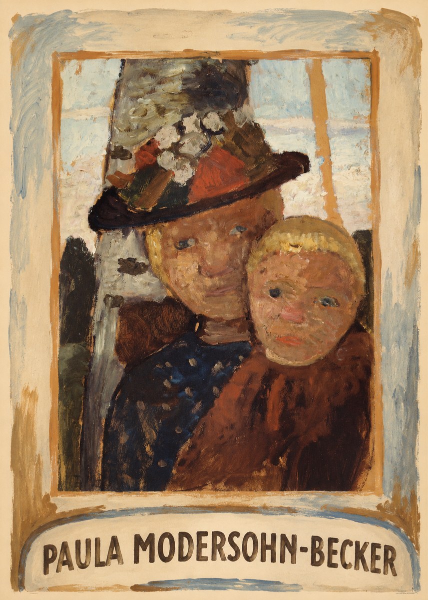 Paula Modersohn-Becker Mother and Child with Hat No3 - Plakat