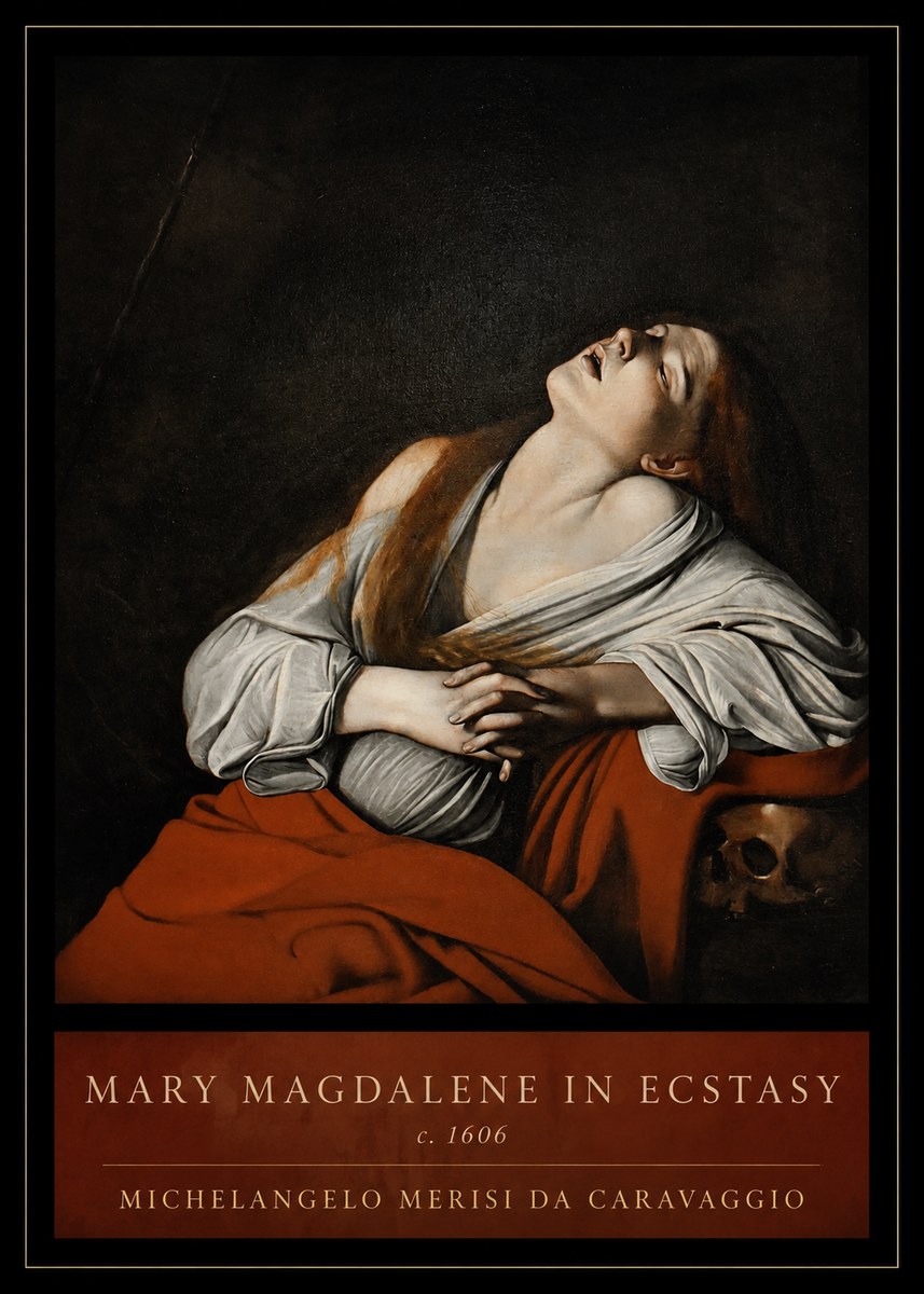 Michelangelo Merisi da Caravaggio Mary Magdalene in Ecstasy No3 - Plakat