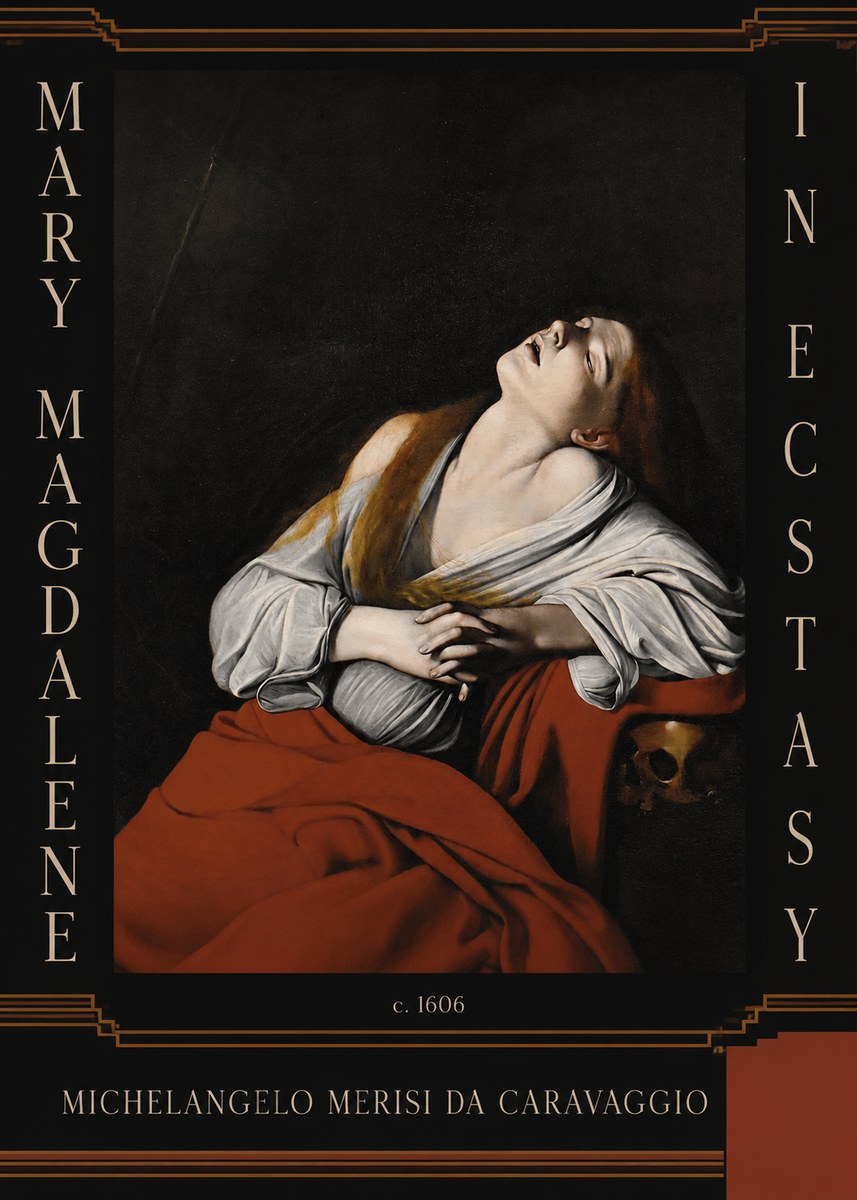 Michelangelo Merisi da Caravaggio Mary Magdalene in Ecstasy No4 - Plakat