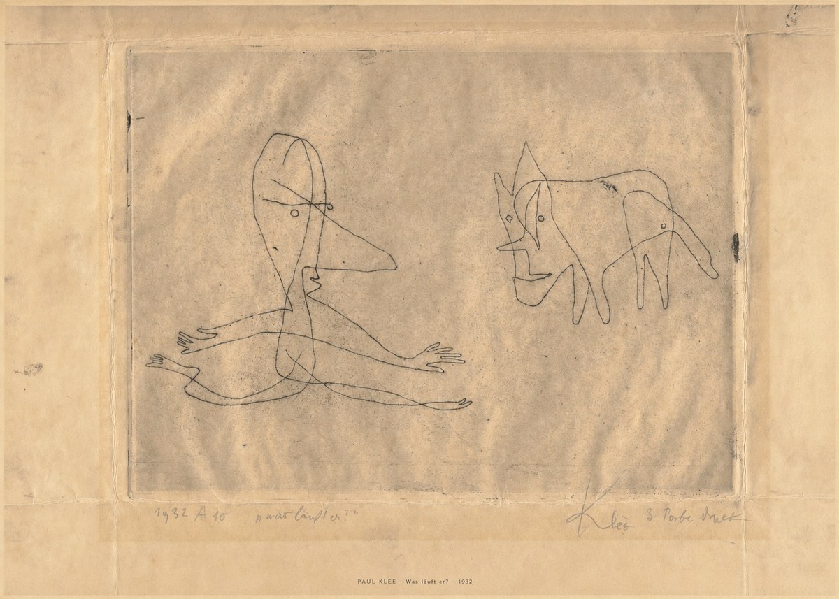 Paul Klee Was Läuft Er? No6 - Plakat