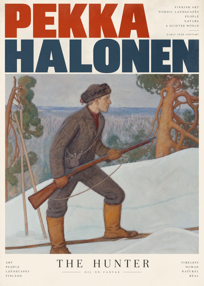 Pekka Halonen The Hunter No5 - Plakat