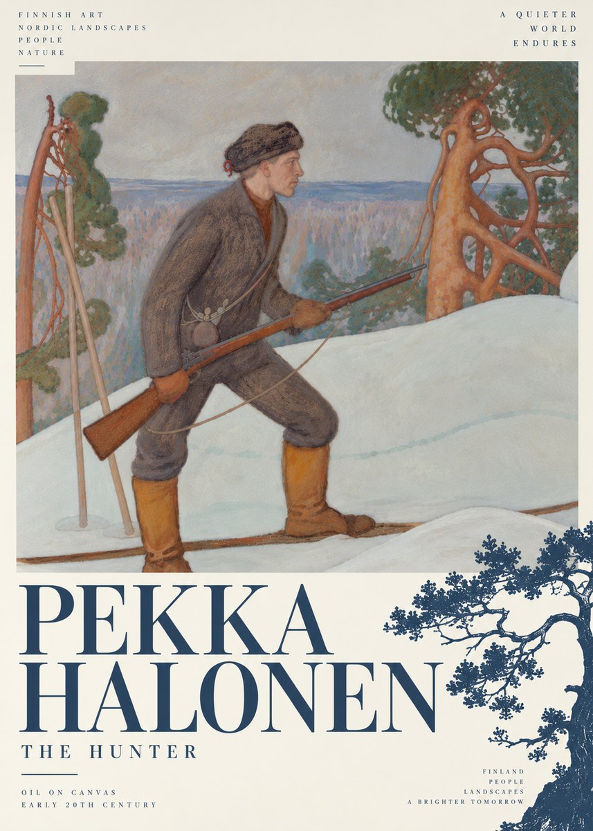 Pekka Halonen The Hunter No6 - Plakat