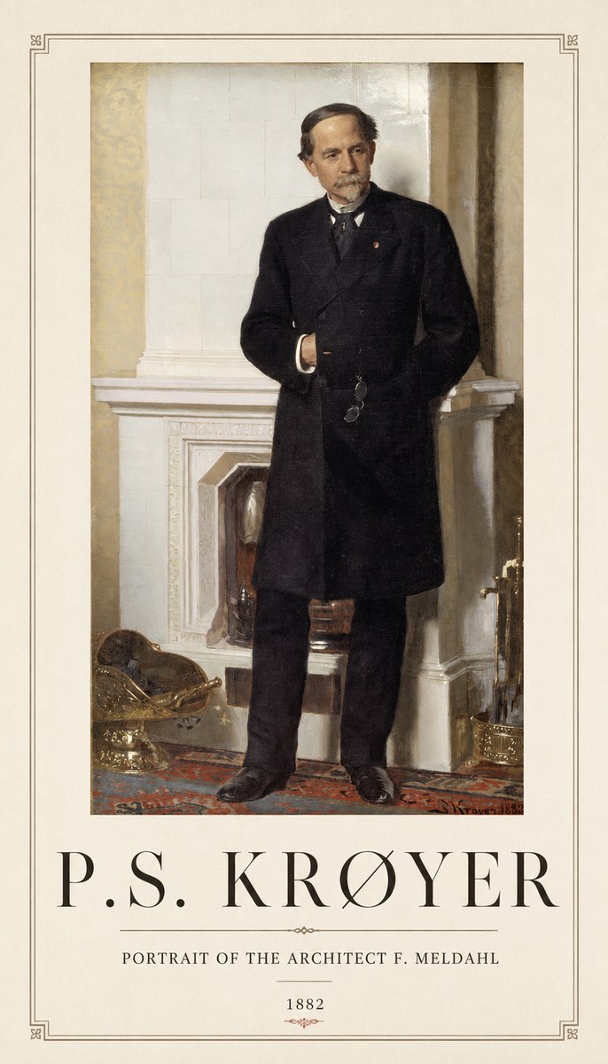 P.S. Krøyer Portrait of the Architect F. Meldalh No3 - Plakat