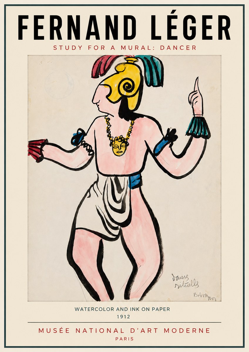 Fernand Léger Dans Rituelles No3 - Plakat