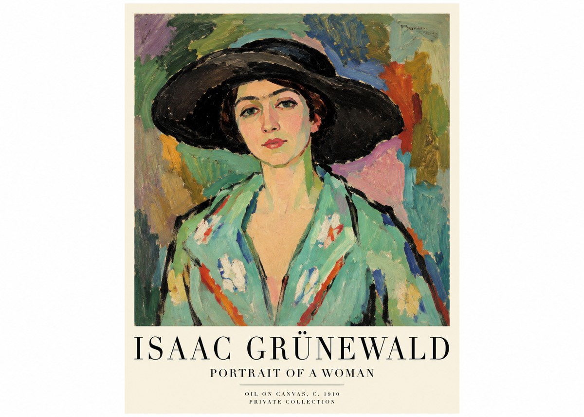 Isaac Grünewald Portrait of a Woman No1 - Plakat