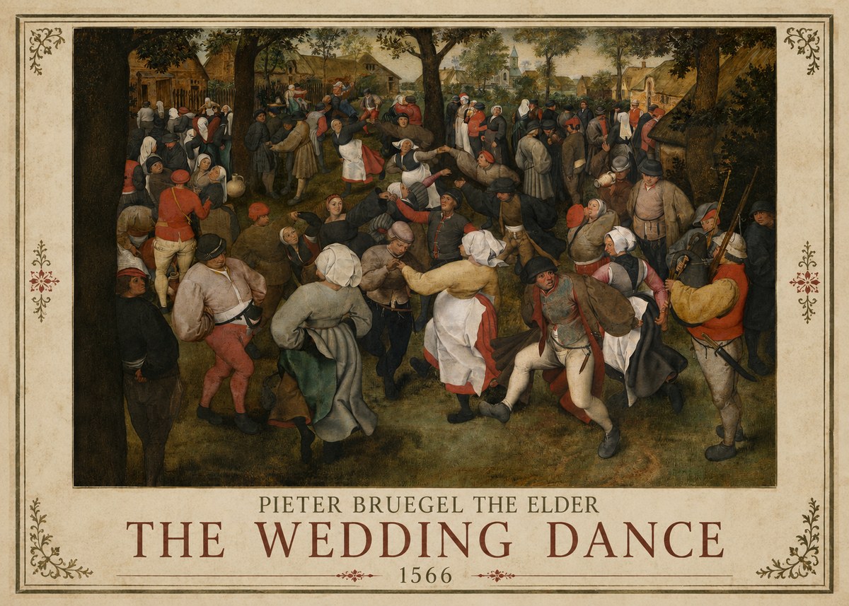Pieter Bruegel The Wedding Dance II No1 - Plakat