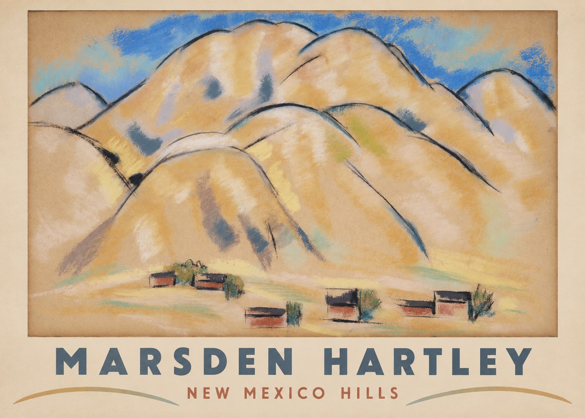 Marsden Hartley New Mexico Hills No2 - Plakat