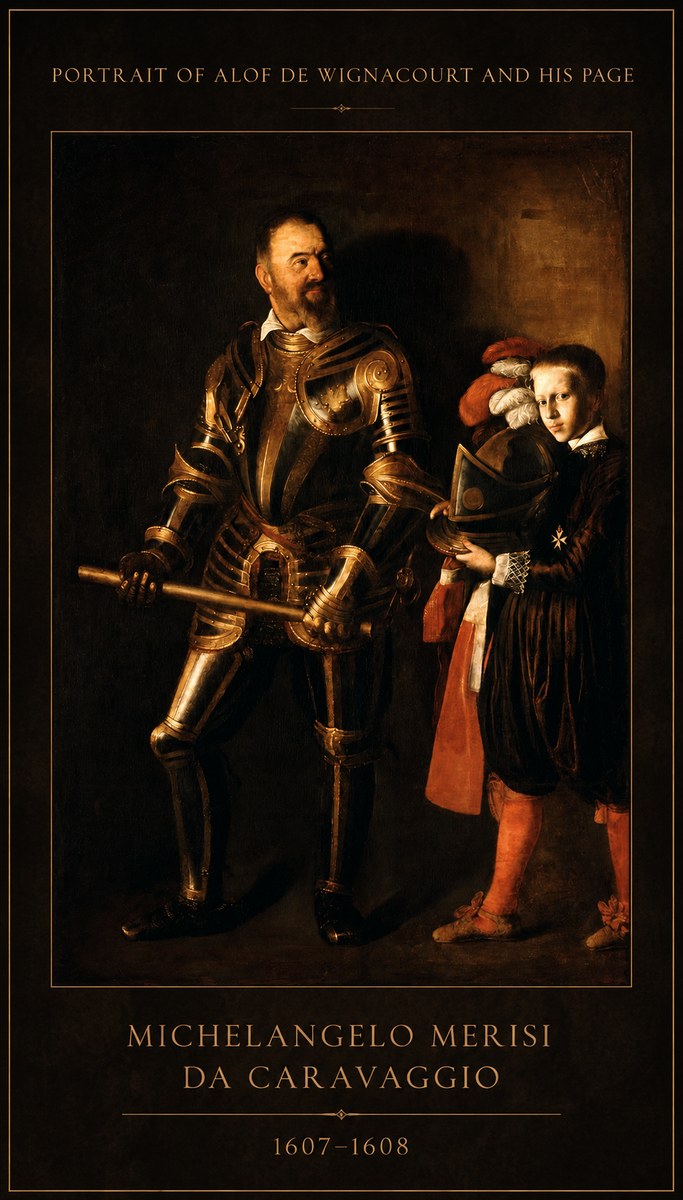 Michelangelo Merisi da Caravaggio Portrait of Alof De Wignacourt and His Page No1 - Plakat