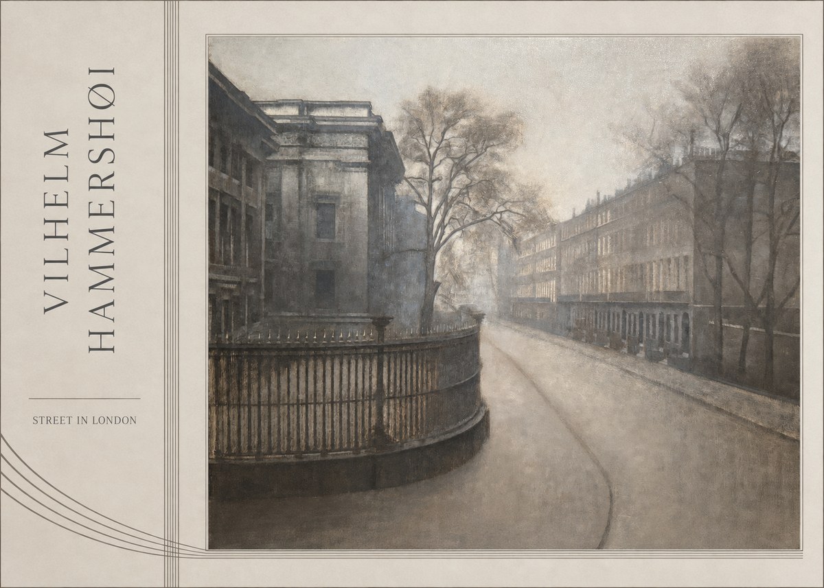 Vilhelm Hammershøi Street in London No2 - Plakat