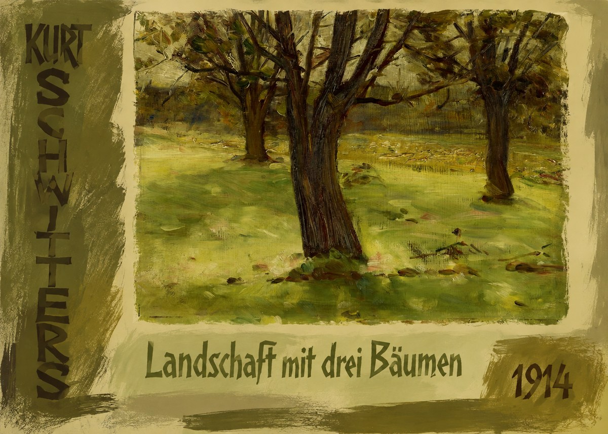 Kurt Schwitters Landschaft Mit Drei Bäumen No3 - Plakat