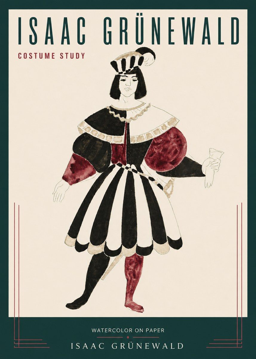 Isaac Grünewald Costume Study VIII No3 - Plakat