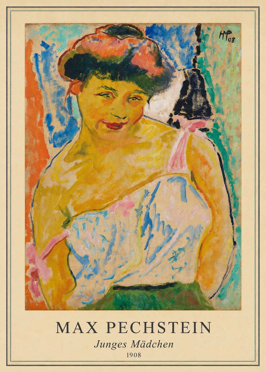 Max Pechstein Junges Mädchen No4 - Plakat