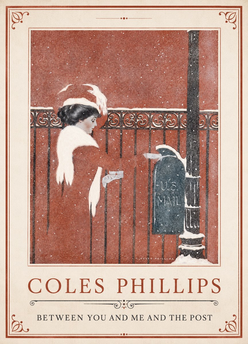 Coles Phillips Between You and Me and the Post No1 - Plakat